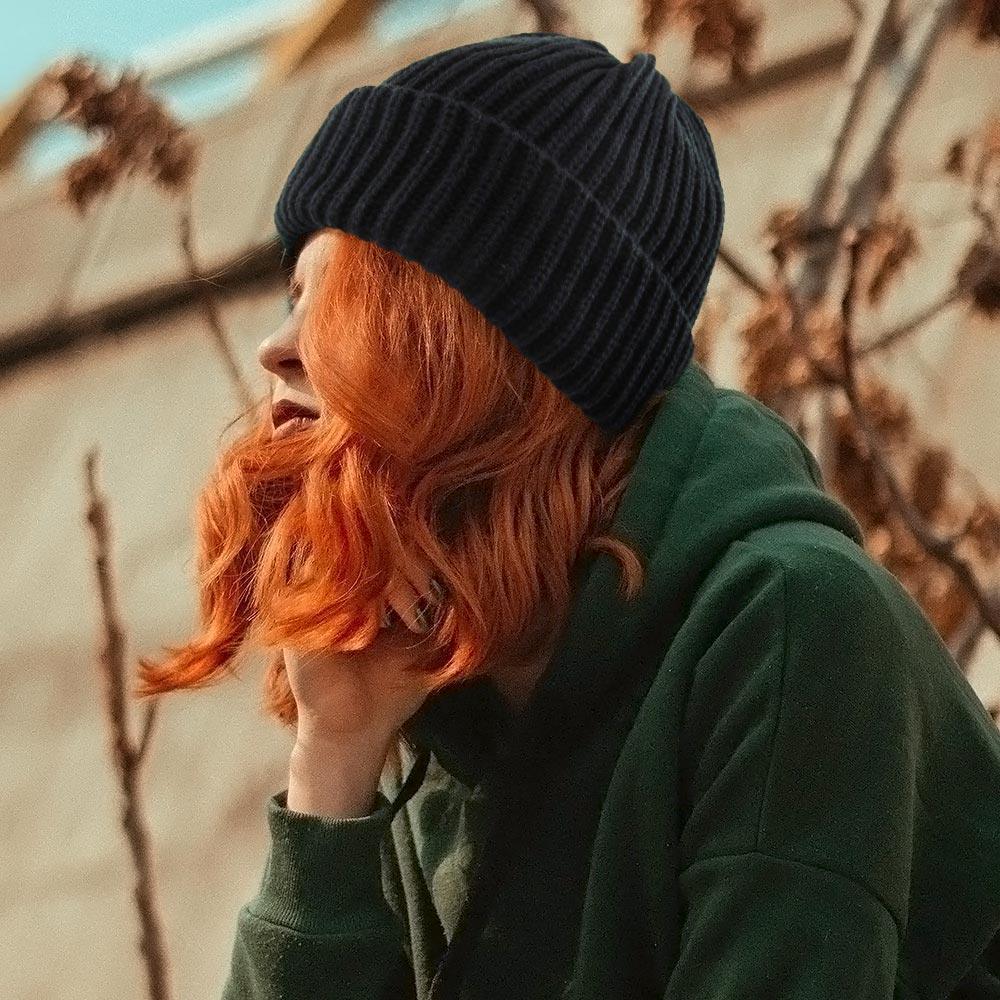 Ribbed Knit Cuffed Beanie Hat - Jewelry Store by Erik Rayo