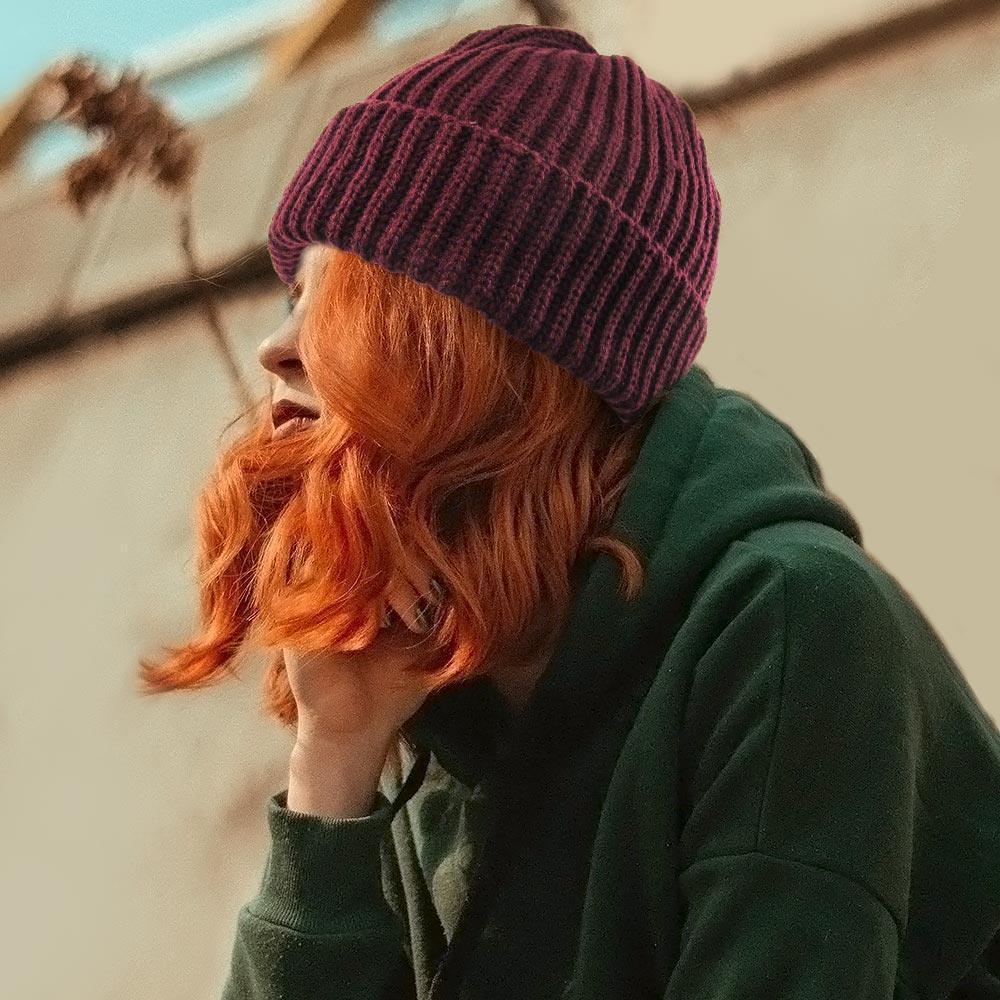 Ribbed Knit Cuffed Beanie Hat - Jewelry Store by Erik Rayo