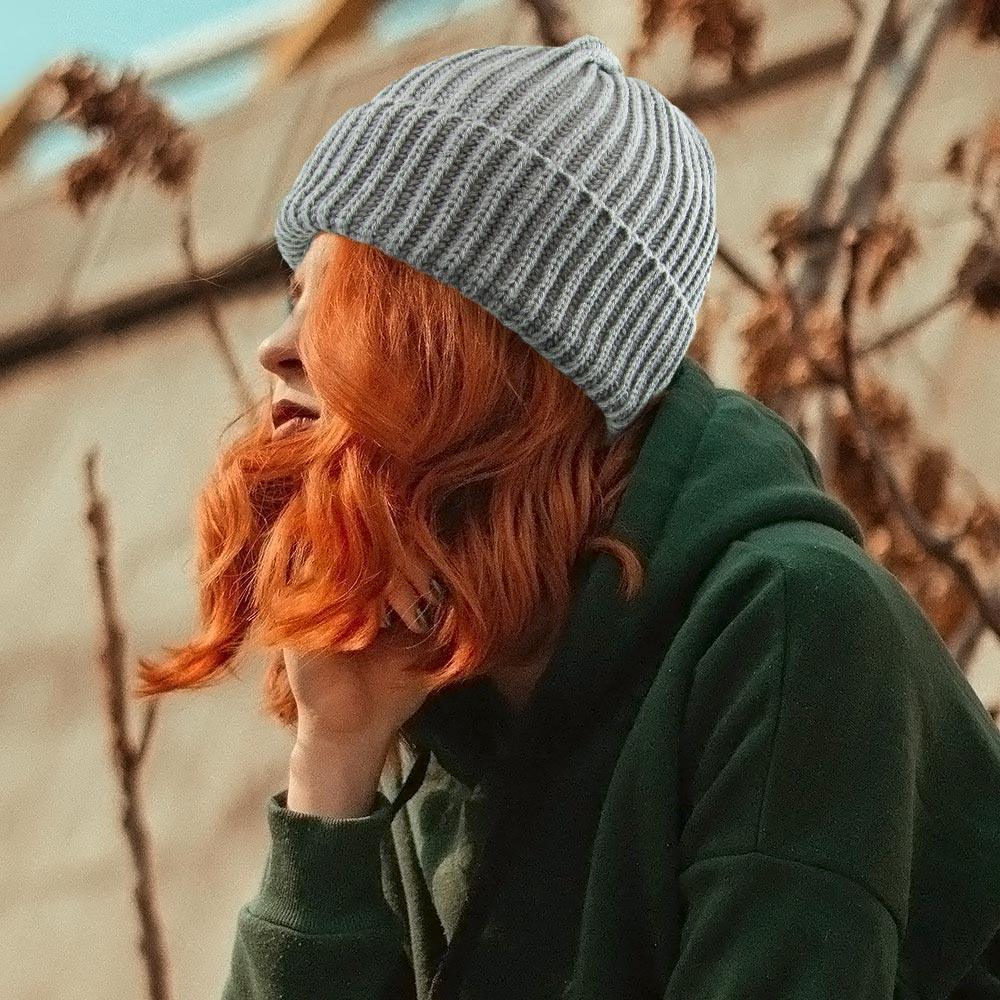 Ribbed Knit Cuffed Beanie Hat - Jewelry Store by Erik Rayo
