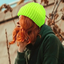 Load image into Gallery viewer, Ribbed Knit Cuffed Beanie Hat
