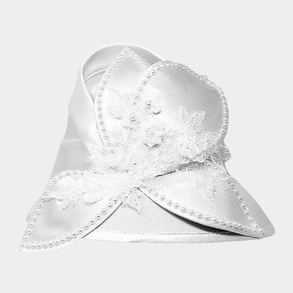 Flower Applique Pointed Dressy Hat - Jewelry Store by Erik Rayo
