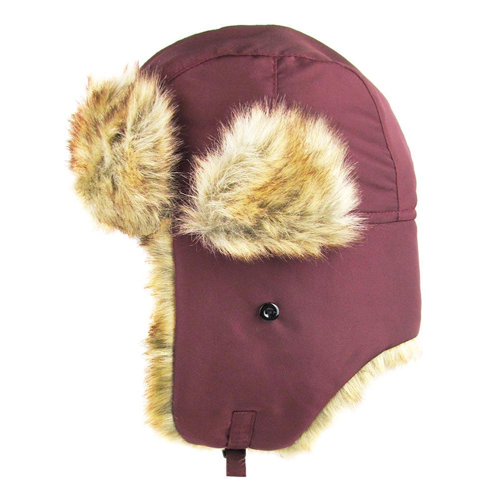 Faux Fur Trimmed Solid Trapper Hat - Jewelry Store by Erik Rayo