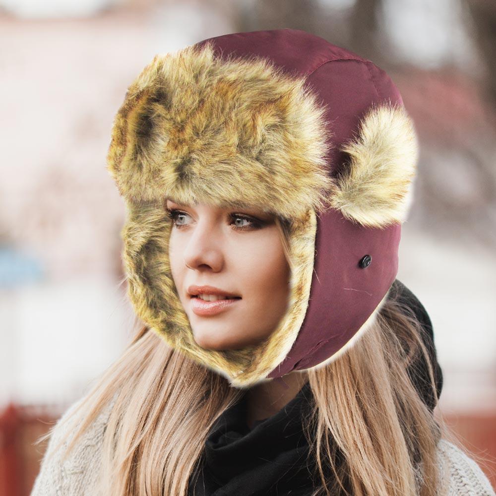 Faux Fur Trimmed Solid Trapper Hat - Jewelry Store by Erik Rayo