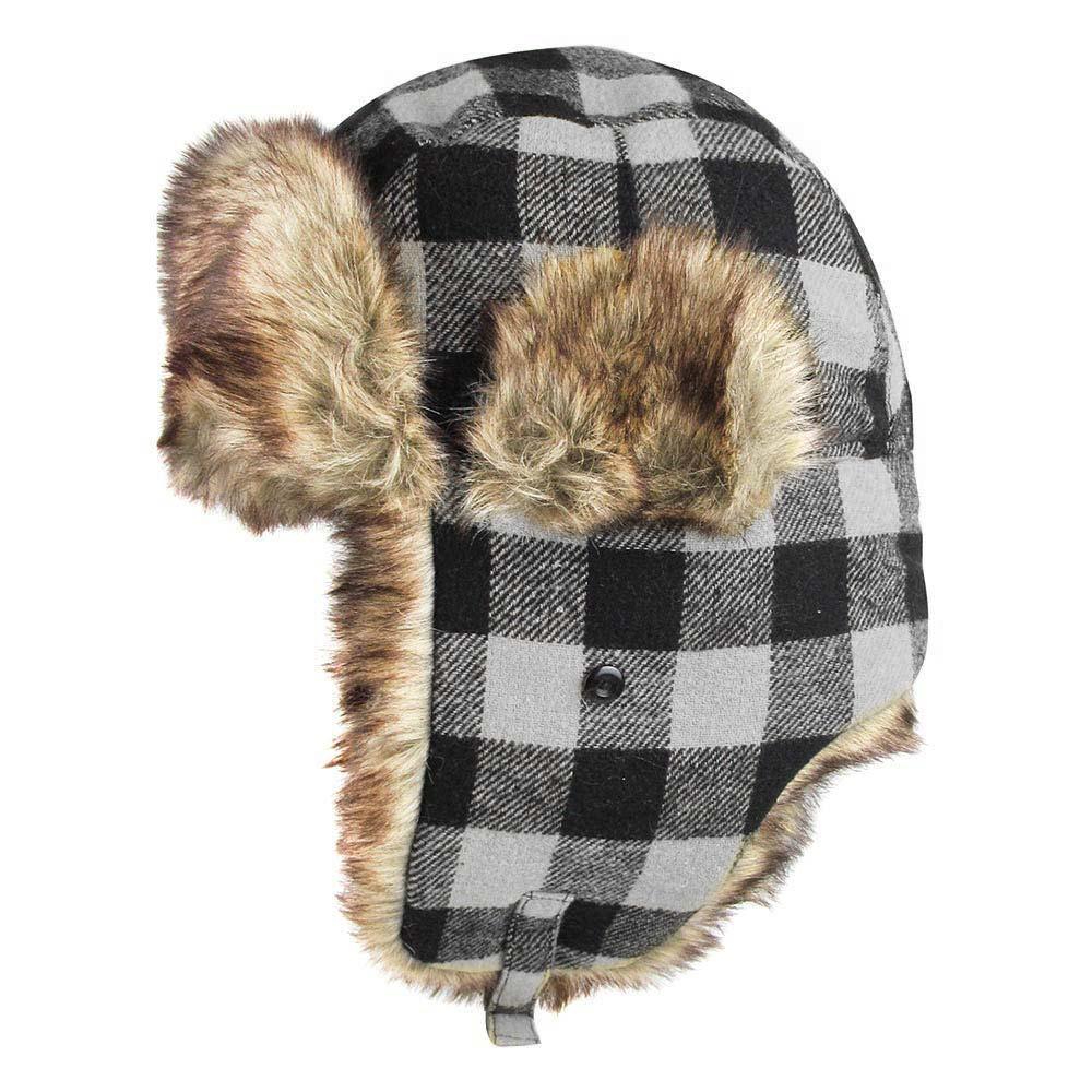 Buffalo Check Patterned Trapper Hat - Jewelry Store by Erik Rayo