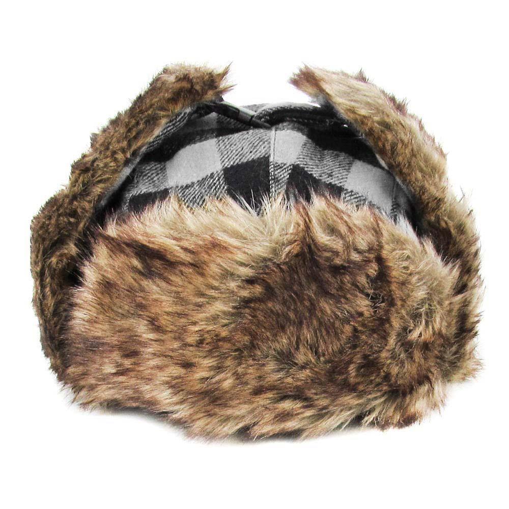 Buffalo Check Patterned Trapper Hat - Jewelry Store by Erik Rayo