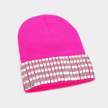 Load image into Gallery viewer, Trellis Blinged Acrylic Beanie Hat
