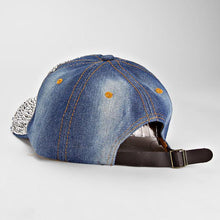 Load image into Gallery viewer, Studded Las Vegas Message Denim Baseball Cap
