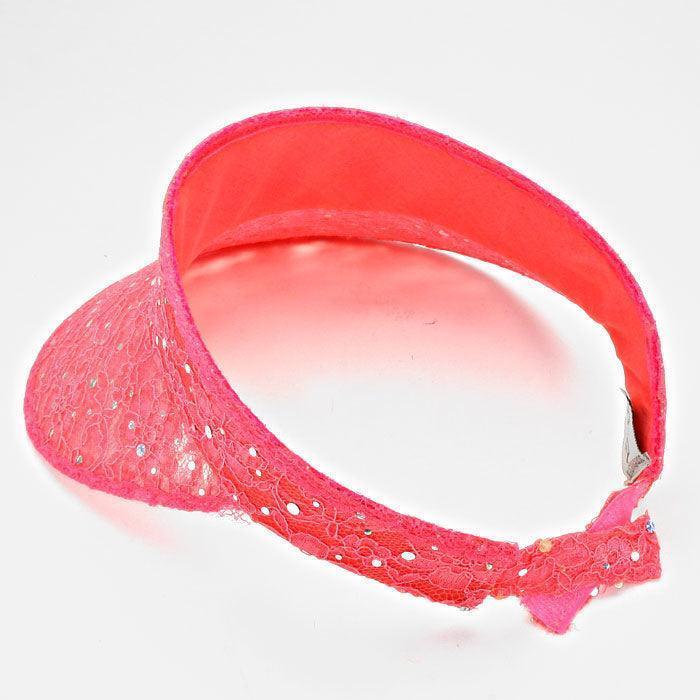 Sequined Floral Lace Visor Hat - Jewelry Store by Erik Rayo