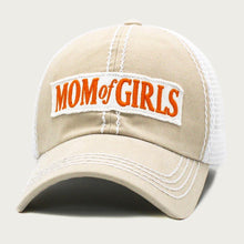 Load image into Gallery viewer, MOM OF GIRLS Message Mesh Back Baseball Cap
