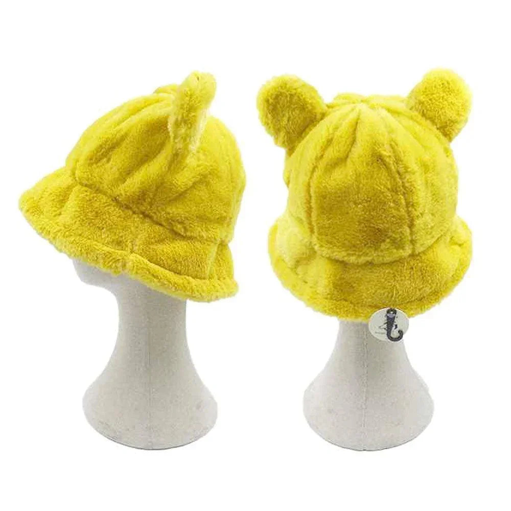 Faux Fur Bear Ear Bucket Hat - Jewelry Store by Erik Rayo