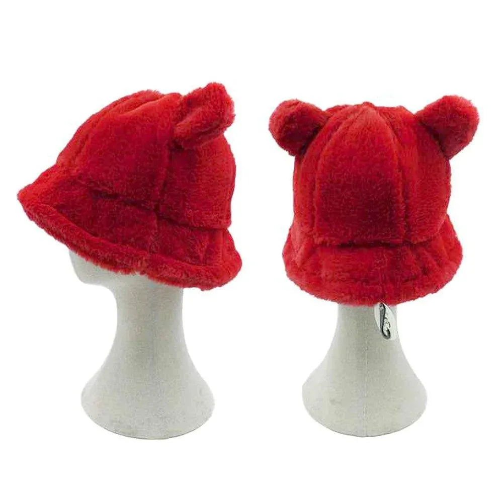 Faux Fur Bear Ear Bucket Hat - Jewelry Store by Erik Rayo