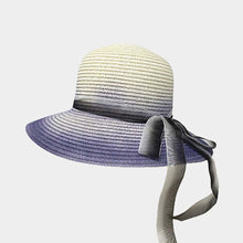 Load image into Gallery viewer, Ombre Bow Band Straw Sun Hat
