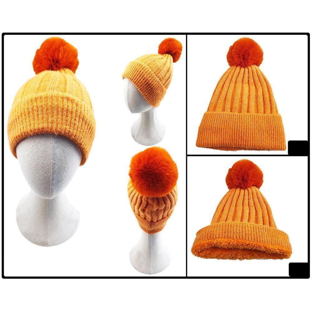 Fleece Lining Pom Pom Beanie Hat - Jewelry Store by Erik Rayo