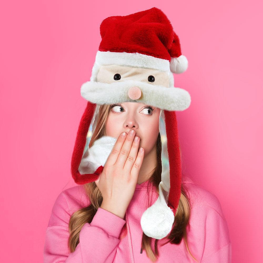 Light Up Singing Santa Claus Moving Mustache Hat - Jewelry Store by Erik Rayo
