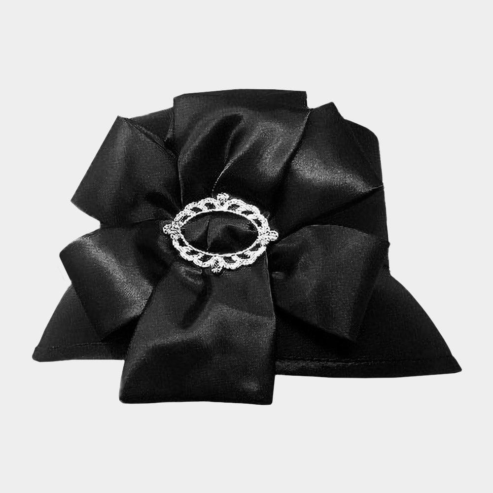 Stone Pointed Flower Ribbon Accented Dressy Hat - Jewelry Store by Erik Rayo