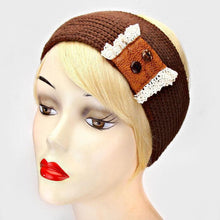 Load image into Gallery viewer, Button Lace Knit Earmuff Headband
