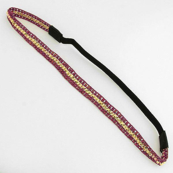 White Boho Seed Beaded Stretch Headband