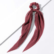 Load image into Gallery viewer, Linear Solid Pony Hair Band / Scarf 2 PCS
