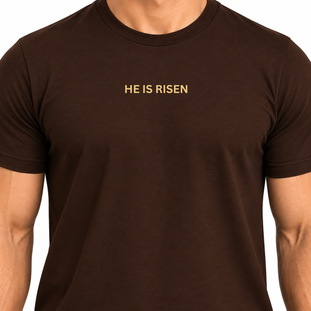 He is Risen Christian Shirt in Dark Brown Sizes S-3XL