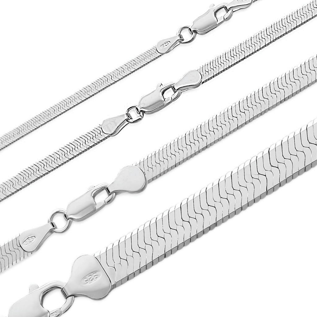 925 Silver Herringbone Necklace Chains for Men and Women 925 Sterling Silver - Jewelry Store by Erik Rayo