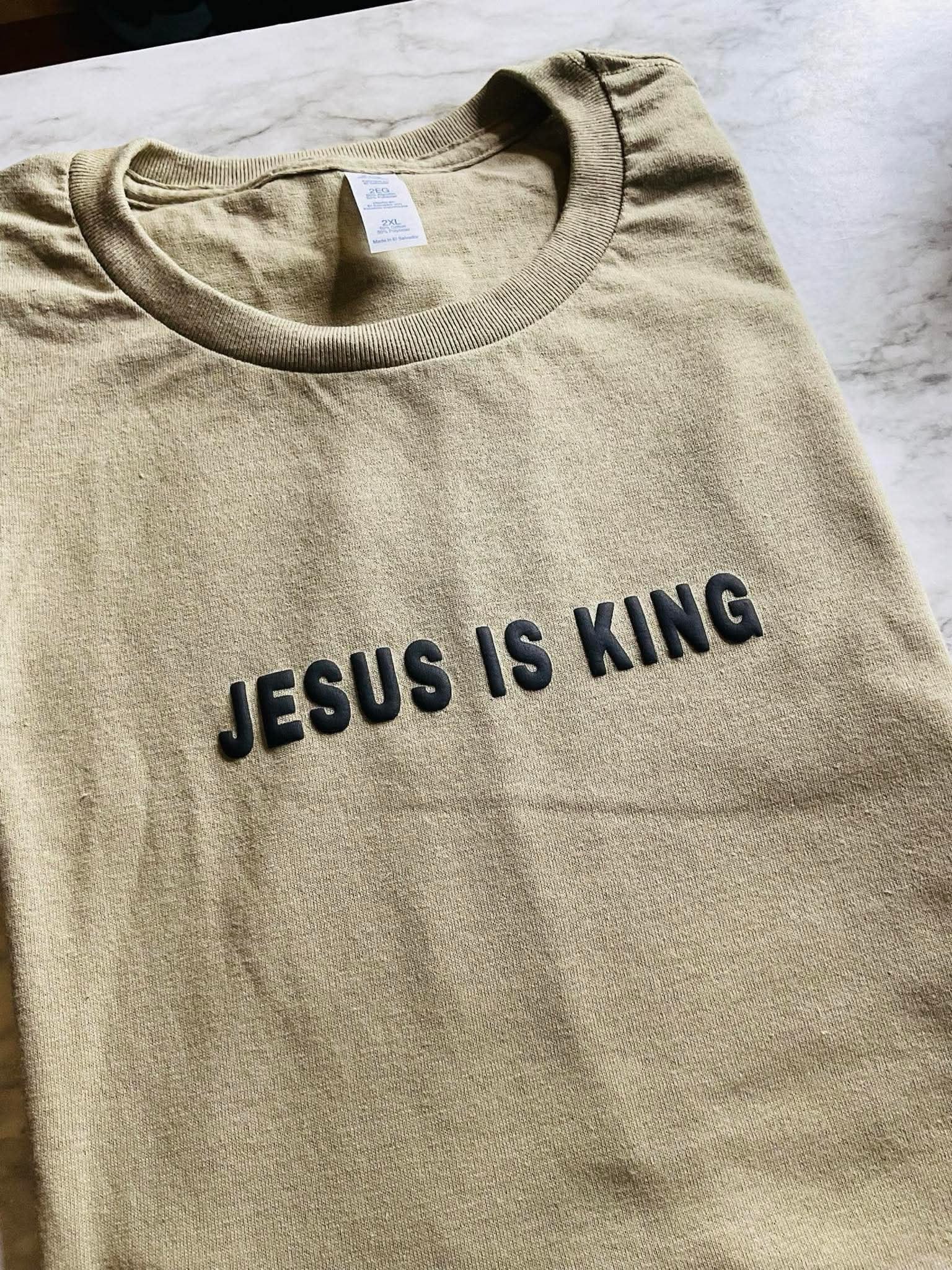 Jesus is king tan