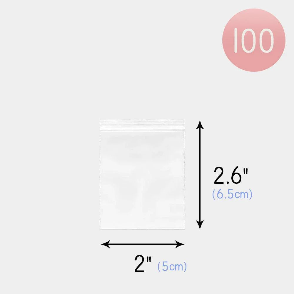 Clear 100 PCS - 2.6" X 2" Clear Plastic Jewelry Bags - Jewelry Store by Erik Rayo
