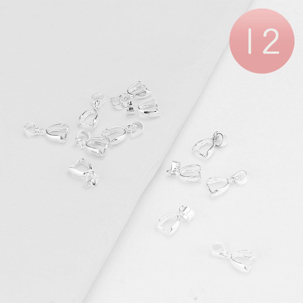 Silver 12PCS - Metal Pendant / Necklace Connectors