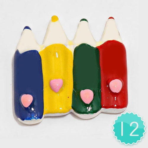 12 PCS - Pencils Resin Cabochons - Jewelry Store by Erik Rayo