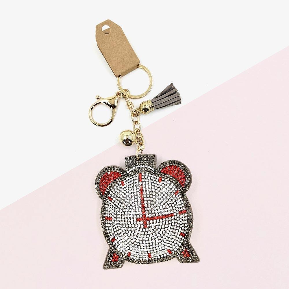 Bling Clock Tassel Keychain - Jewelry Store by Erik Rayo