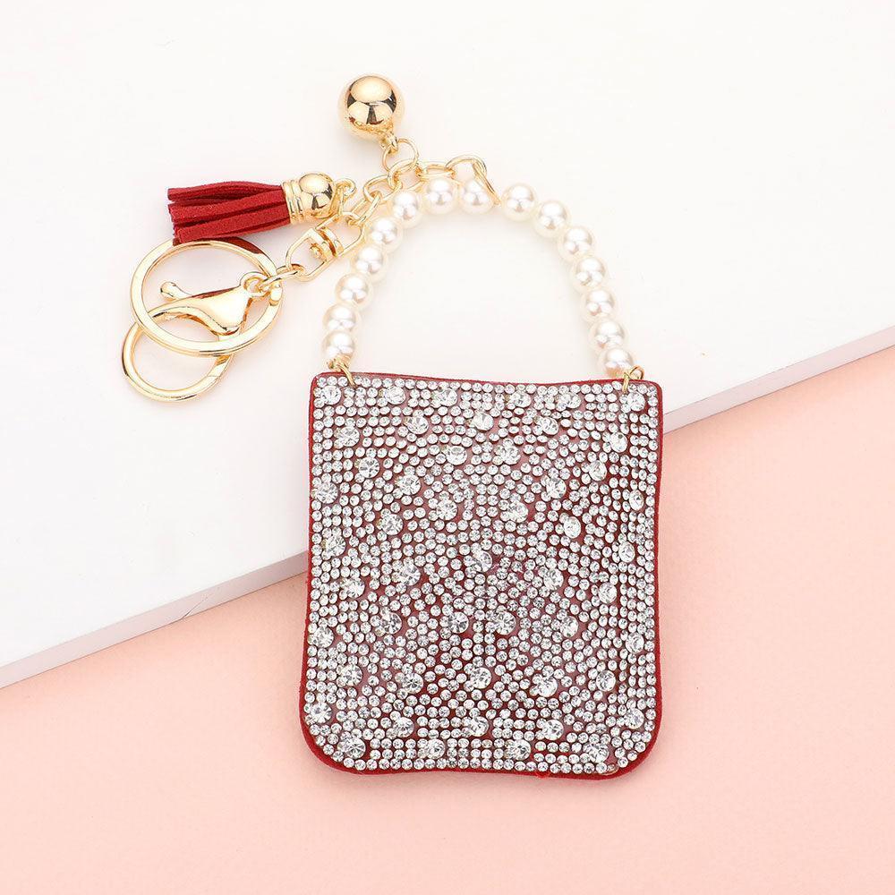 Bling Pearl Handle Bag Tassel Keychain - Jewelry Store by Erik Rayo