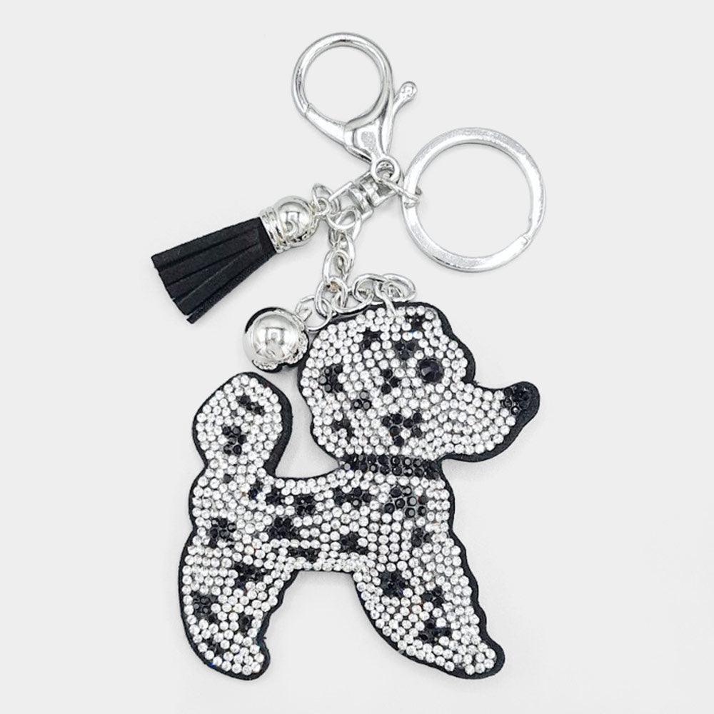 Bling Poodle Dog Tassel Keychain - Jewelry Store by Erik Rayo