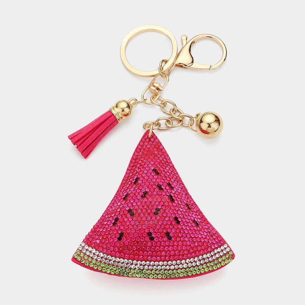Bling Watermelon Tassel Keychain - Jewelry Store by Erik Rayo