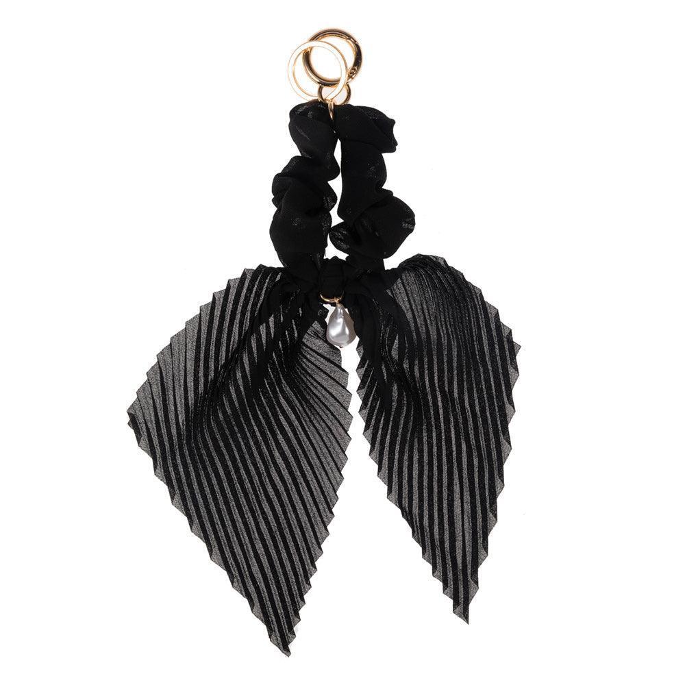 Black Pearl Pointed Stretch Ribbon Keychain / Bracelet / Scrunchie - Jewelry Store by Erik Rayo