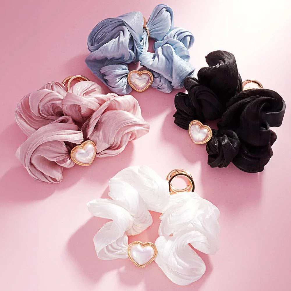 Blue Heart Pearl Pointed Stretch Keychain / Bracelet / Scrunchie - Jewelry Store by Erik Rayo