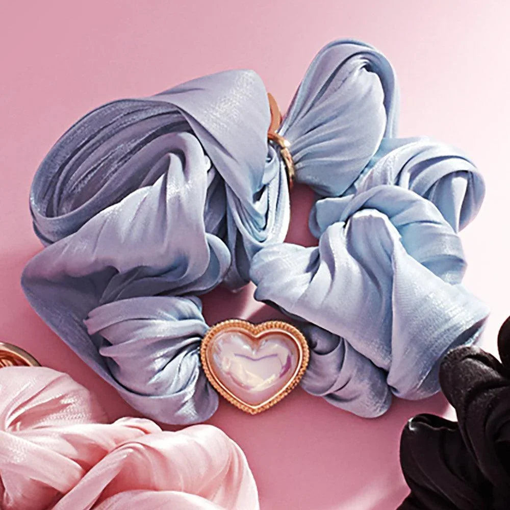 Blue Heart Pearl Pointed Stretch Keychain / Bracelet / Scrunchie - Jewelry Store by Erik Rayo