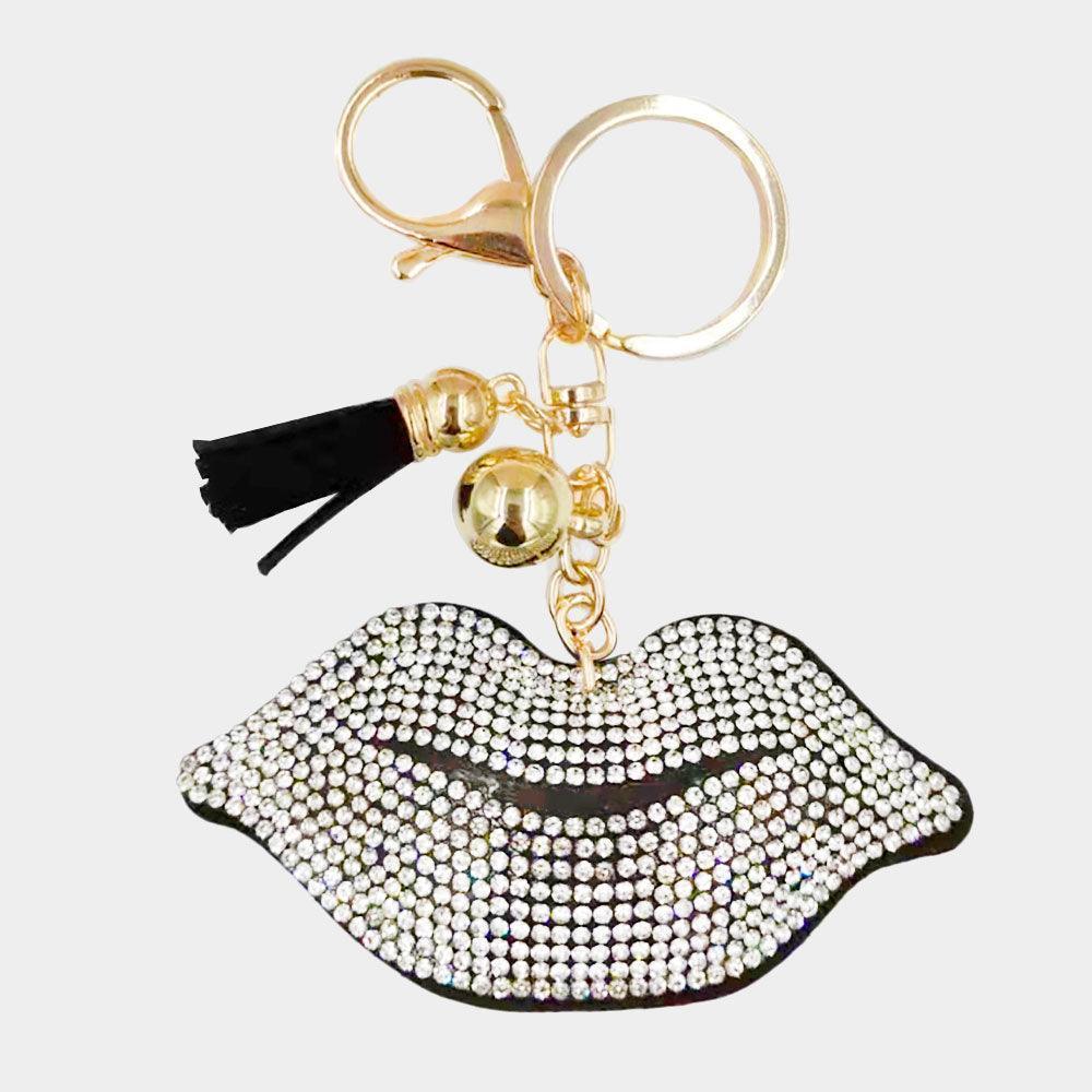 Bling Lips Tassel Keychain - Jewelry Store by Erik Rayo