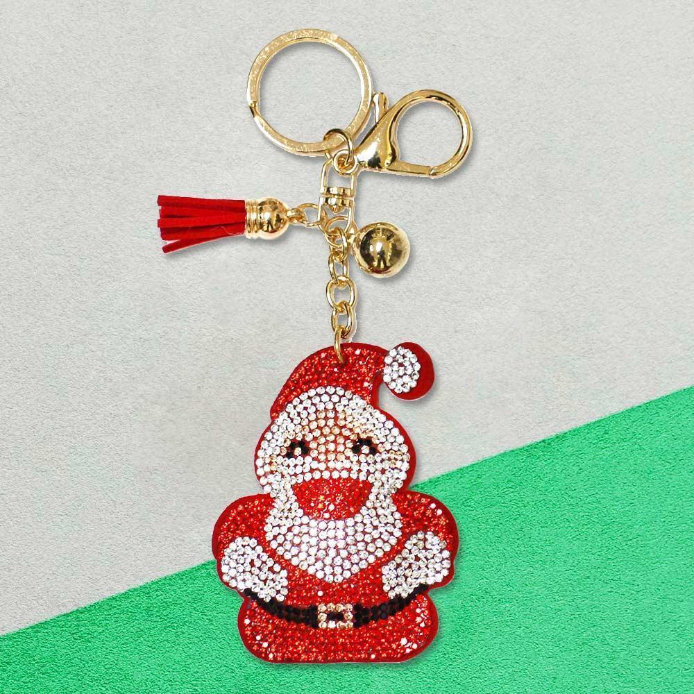 Bling Santa Claus Tassel Keychain - Jewelry Store by Erik Rayo