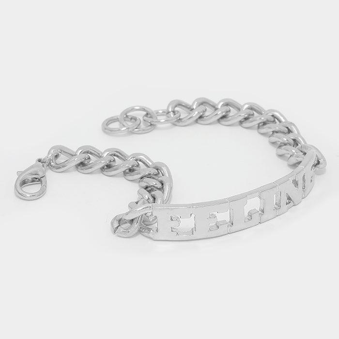 "Feline" Nameplate Link Bracelet - Jewelry Store by Erik Rayo
