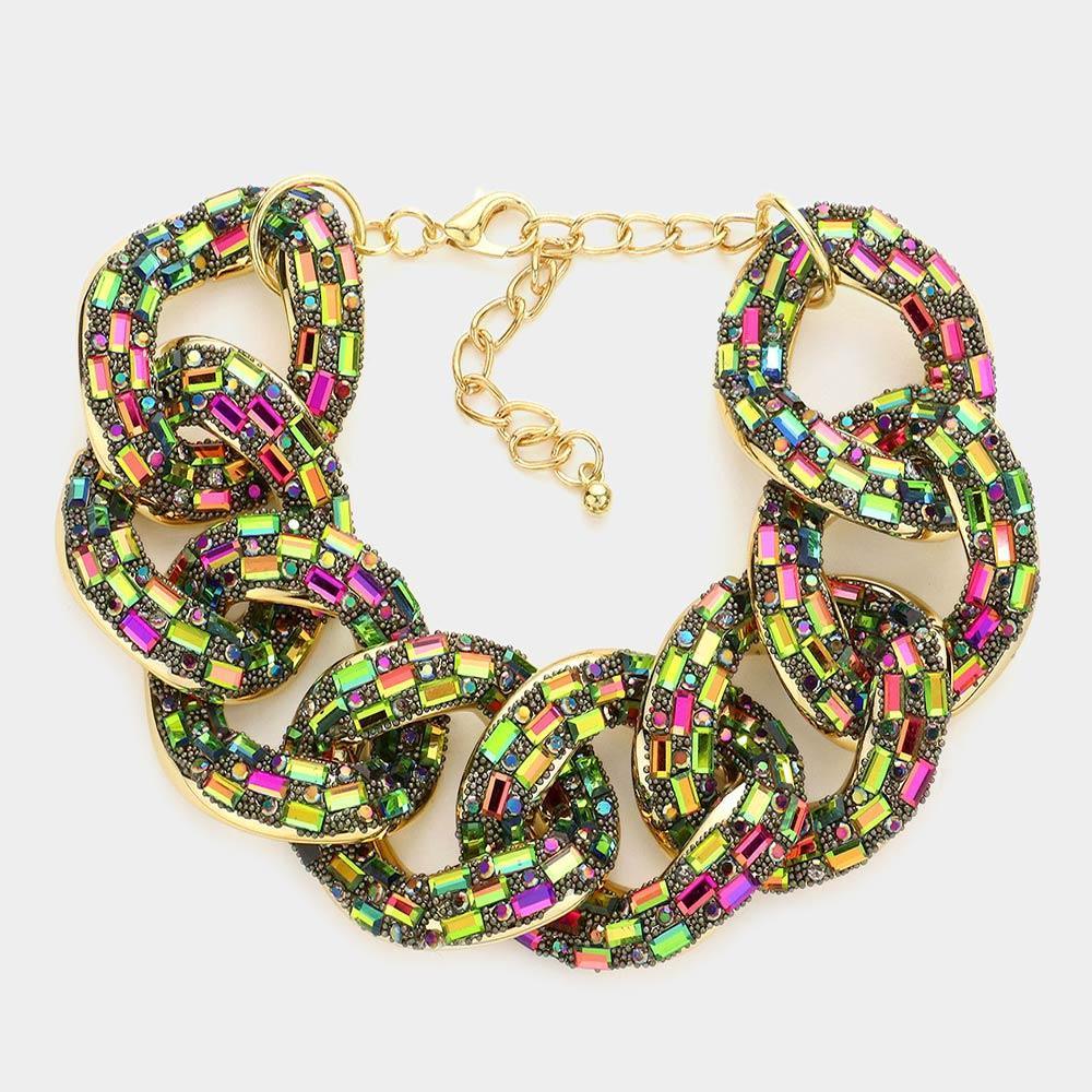 Stone Embellished Link Evening Bracelet - Jewelry Store by Erik Rayo