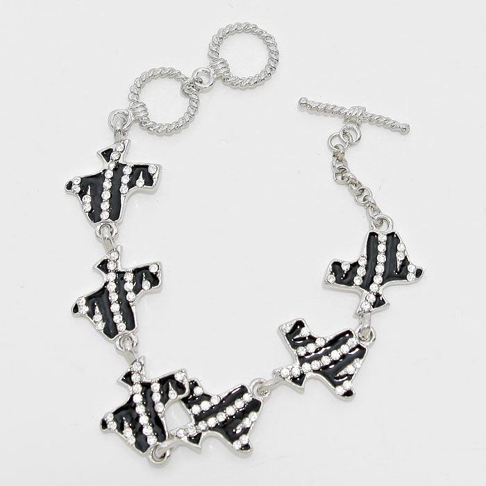 Clear Zebra Patterned Texas Link Bracelet - Jewelry Store by Erik Rayo