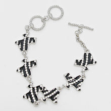 Load image into Gallery viewer, Clear Zebra Patterned Texas Link Bracelet
