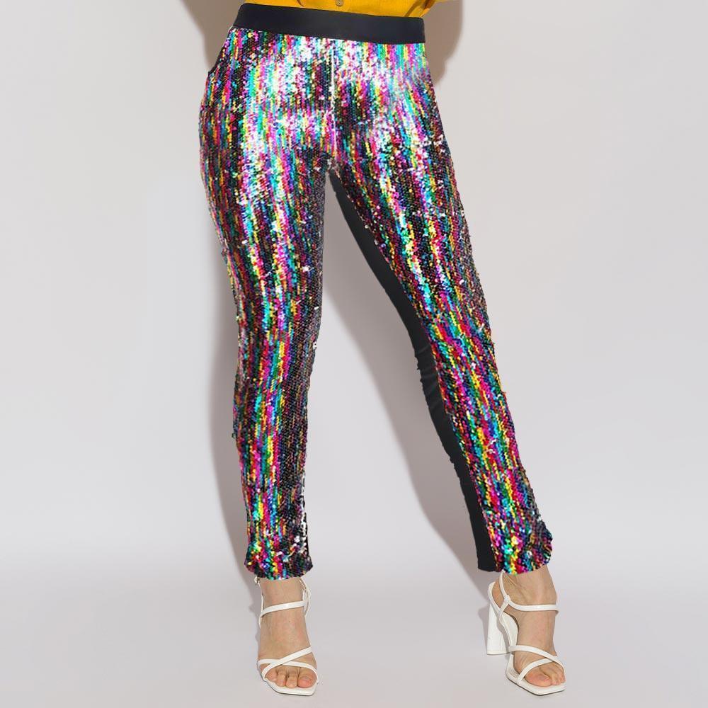 Reversible Sequin Skinny Pants - Jewelry Store by Erik Rayo