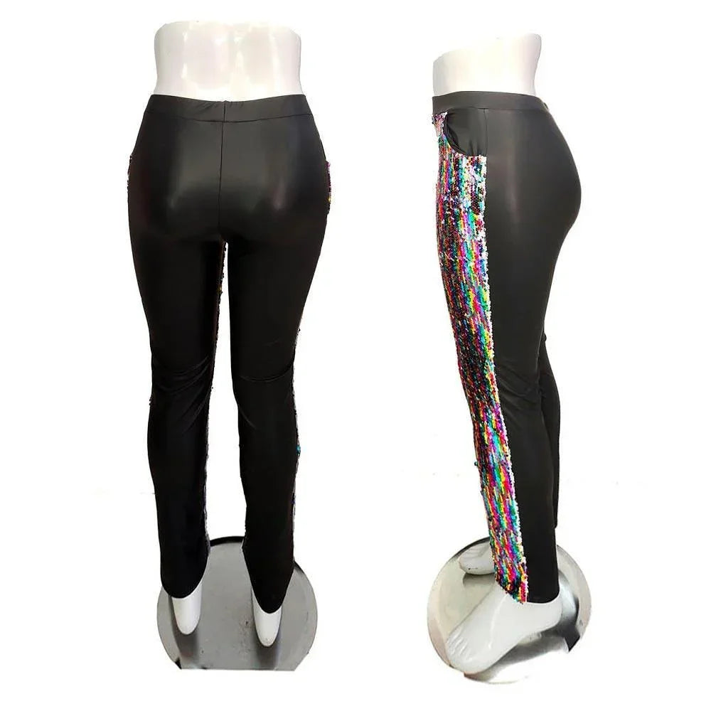 Reversible Sequin Skinny Pants - Jewelry Store by Erik Rayo