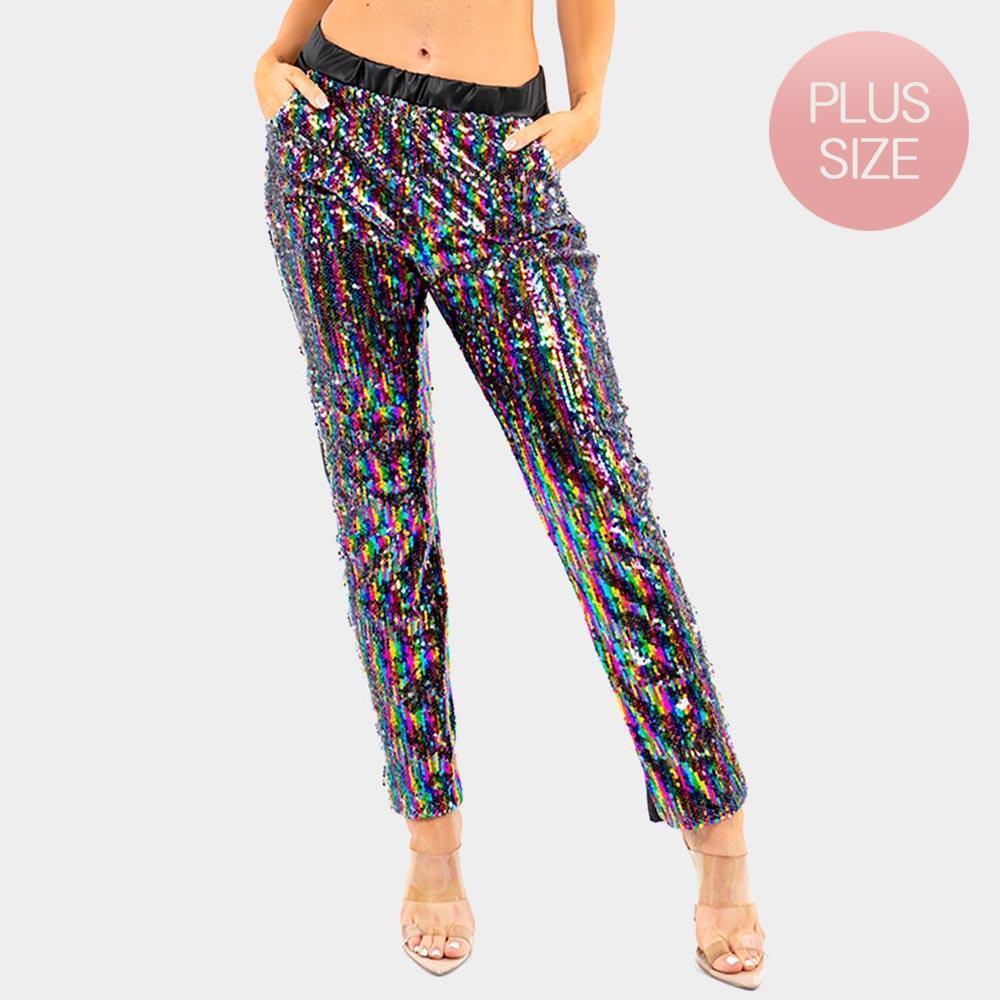Reversible Sequin Skinny Pants - Jewelry Store by Erik Rayo