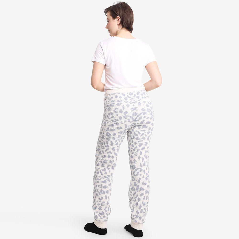 Blue Leopard Patterned Soft Loungewear Pants - Jewelry Store by Erik Rayo