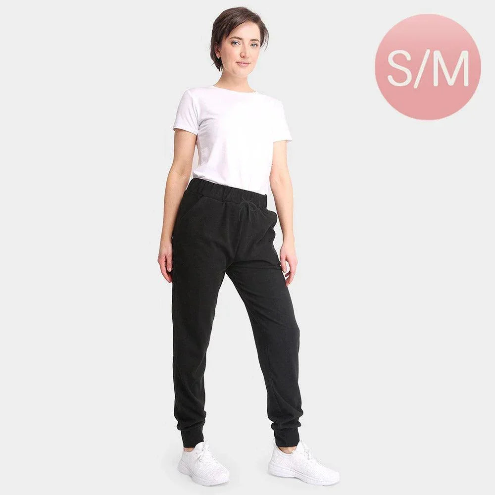 Black Solid Front Pockets Loungewear Drawstring Jogger Pants - Jewelry Store by Erik Rayo
