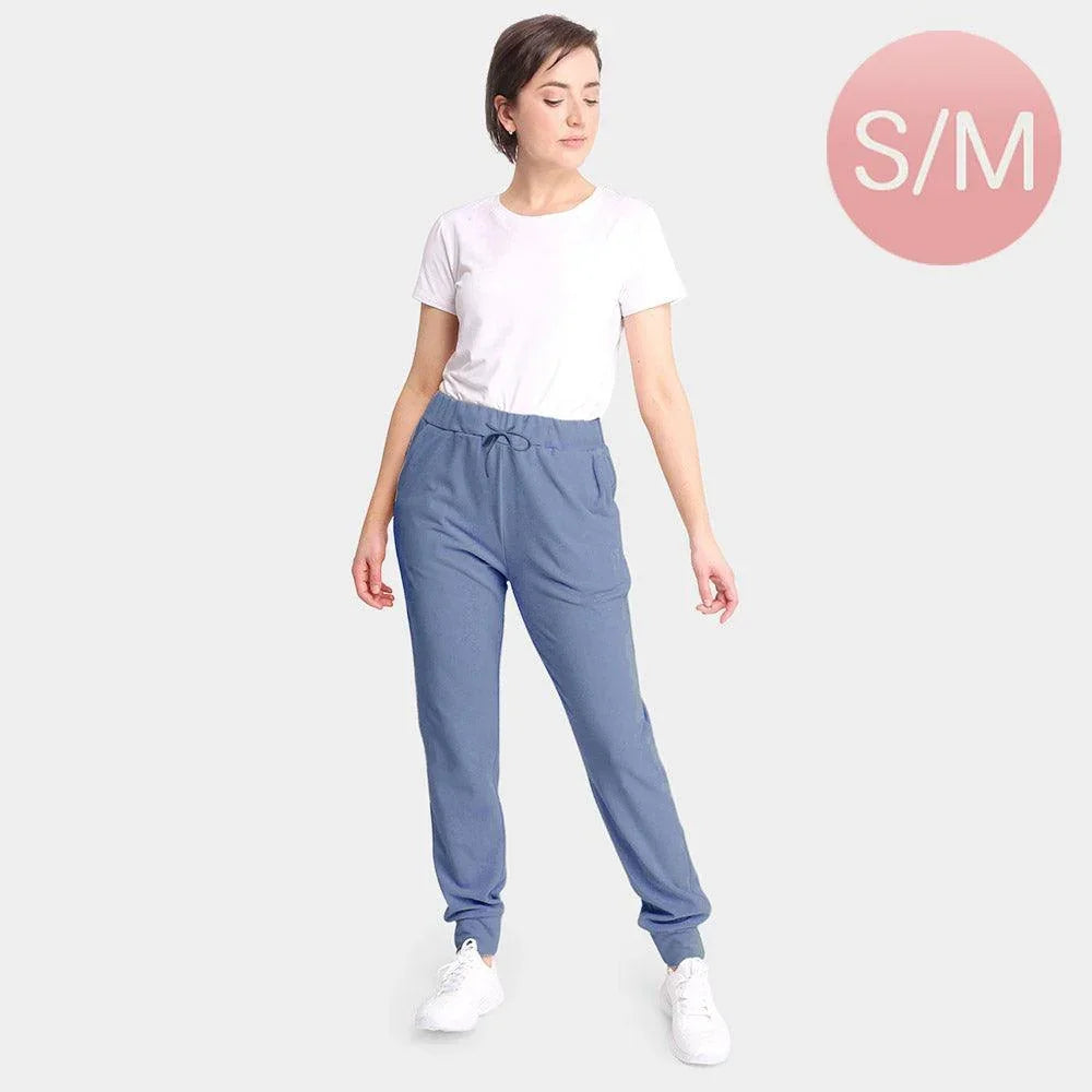 Blue Solid Front Pockets Loungewear Drawstring Jogger Pants - Jewelry Store by Erik Rayo
