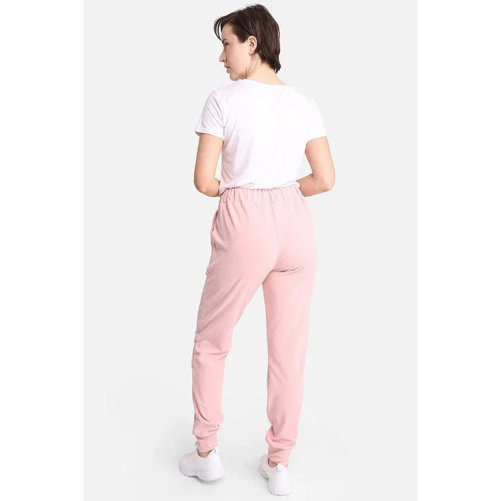 Pink Solid Front Pockets Loungewear Drawstring Jogger Pants - Jewelry Store by Erik Rayo