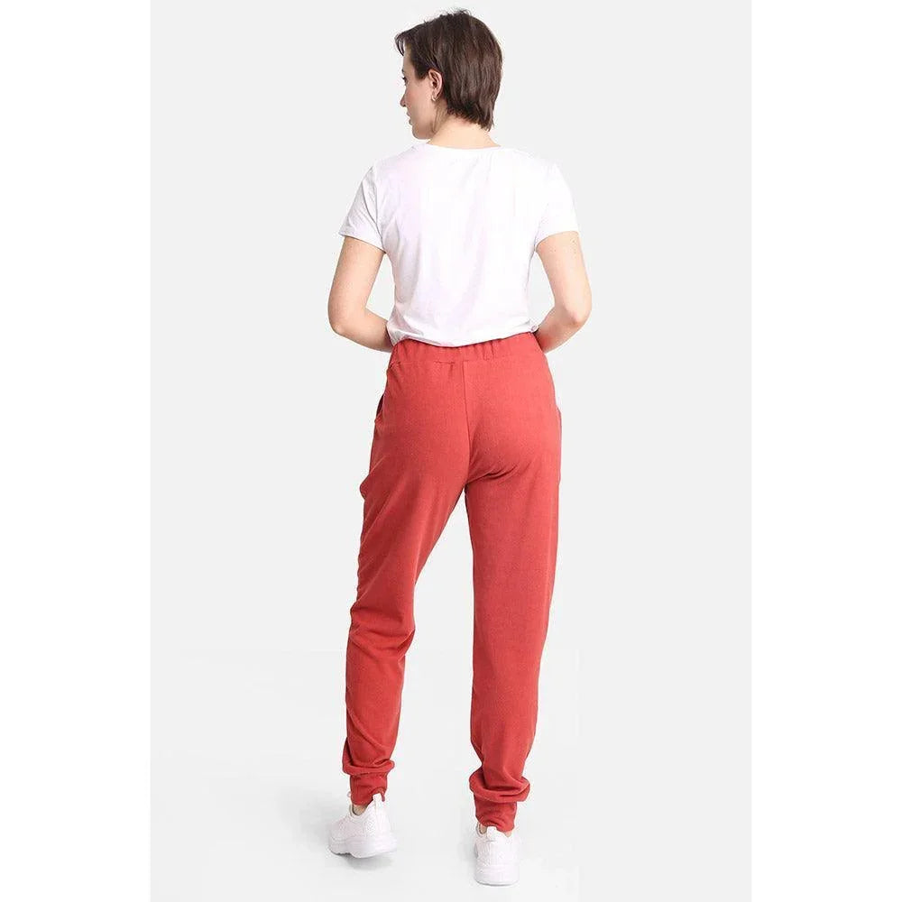 Rust Solid Front Pockets Loungewear Drawstring Jogger Pants - Jewelry Store by Erik Rayo