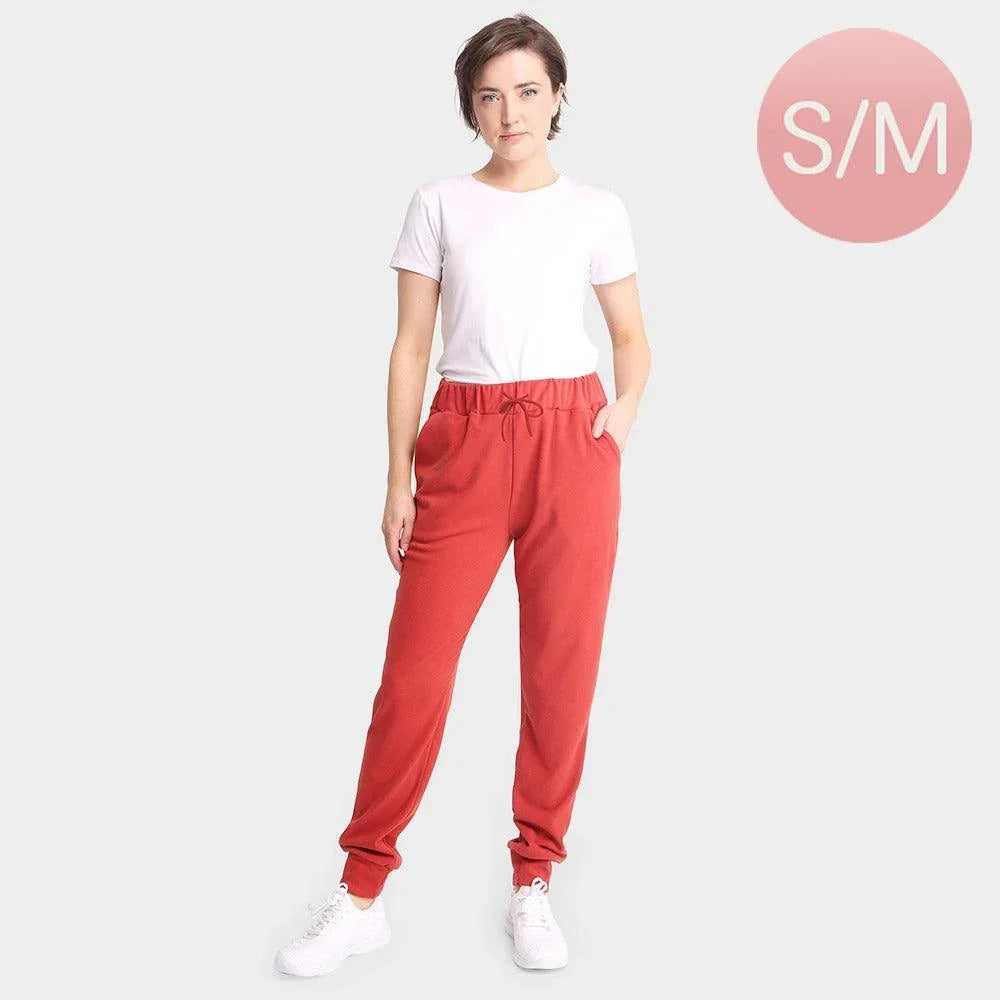 Rust Solid Front Pockets Loungewear Drawstring Jogger Pants - Jewelry Store by Erik Rayo